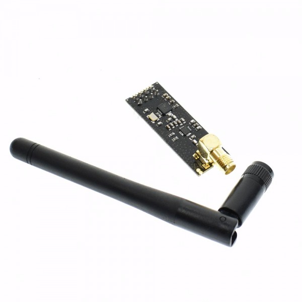 Бездротовий модуль NRF24L01+PA+LNA з антеною (2.4 - 2.5 ГГц до 1000 метрів) Бездротовий модуль NRF24L01+PA+LNA з антеною (2.4 - 2.5 ГГц до 1000 метрів)
